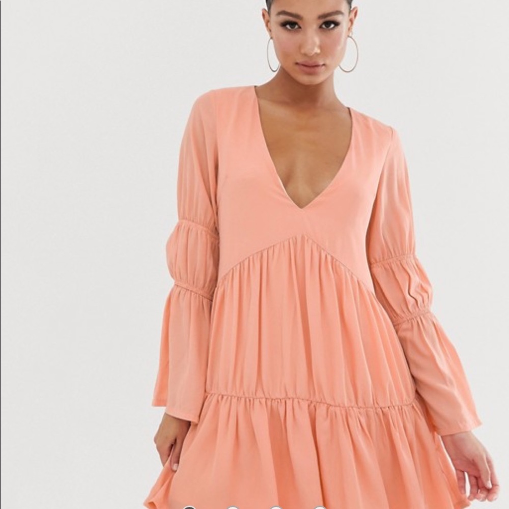 Missguided tiered smock dress